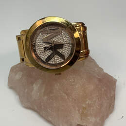 Designer Michael Kors MK-3394 Gold-Tone Stainless Steel Analog Wristwatch