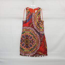 Nicole Miller Multicolor Embellished Sleeveless Midi Shift Dress WM Size 2 NWT