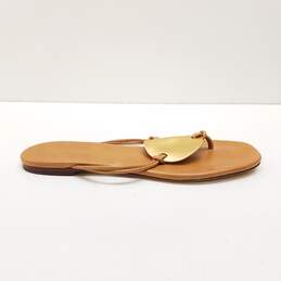 Tory Burch Patos Leather Sandal Tan Brown 5.5