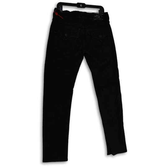 Mens Black Denim Dark Wash 5-Pocket Design Skinny Leg Jeans Size 32 image number 2