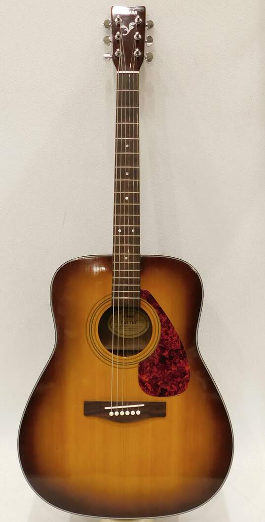 Yamaha Brand F325 TBS Model Wooden Acoustic Guitar w/ Hard Case image number 1