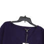 NWT Womens Blue Long Sleeve V-Neck Tight Knit Pullover Sewater Size XL image number 4