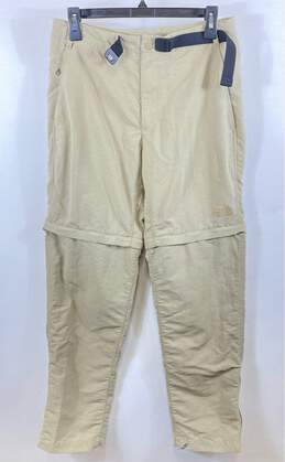 The North Face Mens Beige Flat Front Paramount Trail Convertible Pants Size 30
