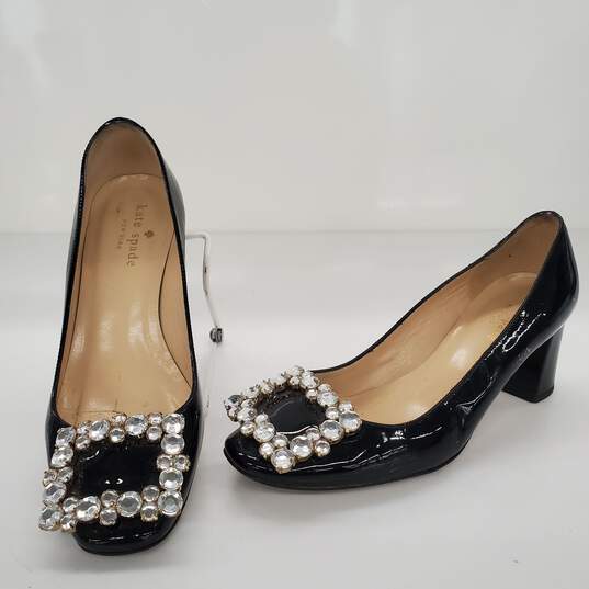 Kate Spade Women's Black Jeweled Pump Heels Size 5B image number 1