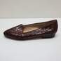 Enzo Angiolini Leather Brown Woven Slip On Flats Loafer Sz 5.5 image number 4