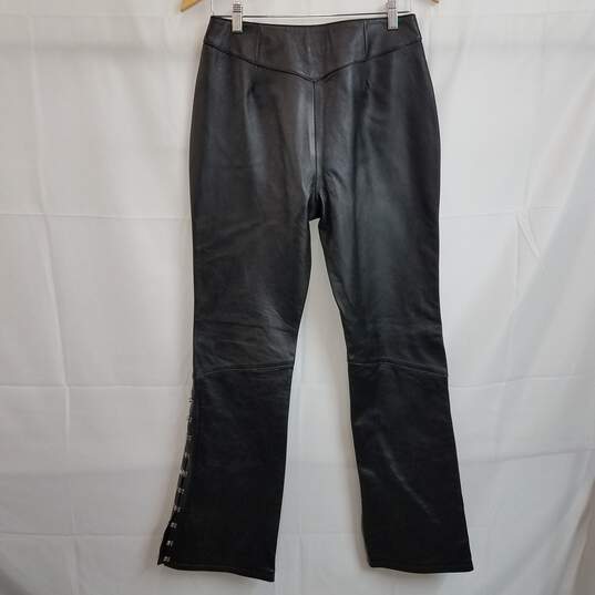 Harley Davidson women's leather pants with hook and eyes size 8 image number 1