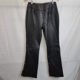 Harley Davidson women's leather pants with hook and eyes size 8