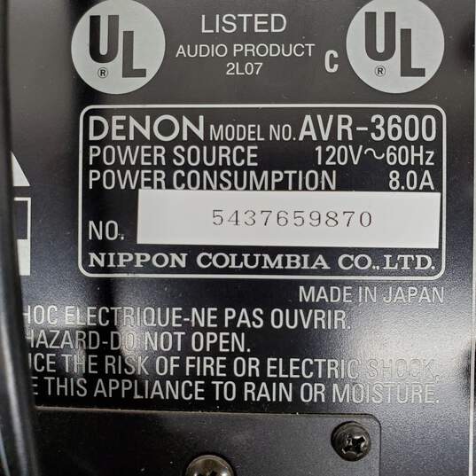 Denon Precision Audio Component/AV Surround Receiver AVR-3600 Parts/Repair image number 3