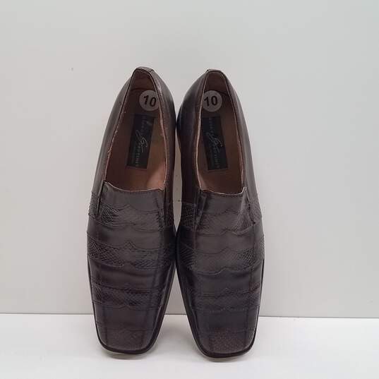 Giorgio Brutini Brown Snakeskin Leather Loafers Shoes Men's Size 10 M image number 6