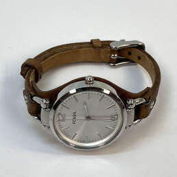 Designer Fossil ES-3060 Round Dial Brown Adjustable Band Analog Wristwatch alternative image