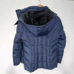Calvin Klein Hooded Full Zip & Snap Button Puffer Winter Jacket Size Small alternative image