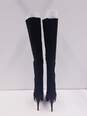 BEBE Rihanna Black Faux Suede Tall Over The Knee Heel Boots Size 9 M image number 5