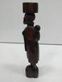 Wooden Hand Carved Lady with Baby Statuette image number 6