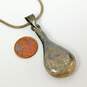 Taxco Mexico 925 Modernist Teardrop Perfume Bottle Pendant Chain Necklace image number 5
