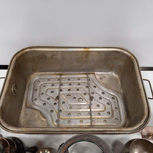 Bundle of Assorted Vintage Metal Dishware image number 2