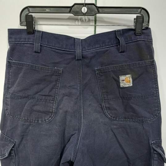 Carhartt Blue Cargo Jeans Men's Size 32x34 image number 4