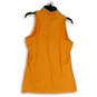 NWT Womens Orange Sleeveless Dri-Fit Button Front Golf Polo Shirt Size L image number 2