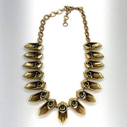 Designer J. Crew Gold-Tone Rhinestone Fashion Chain Statement Necklace alternative image