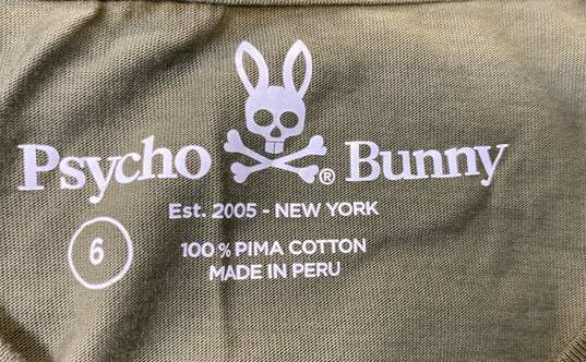 Psycho Bunny Unisex Green Graphic T-Shirt- Sz 6 image number 3