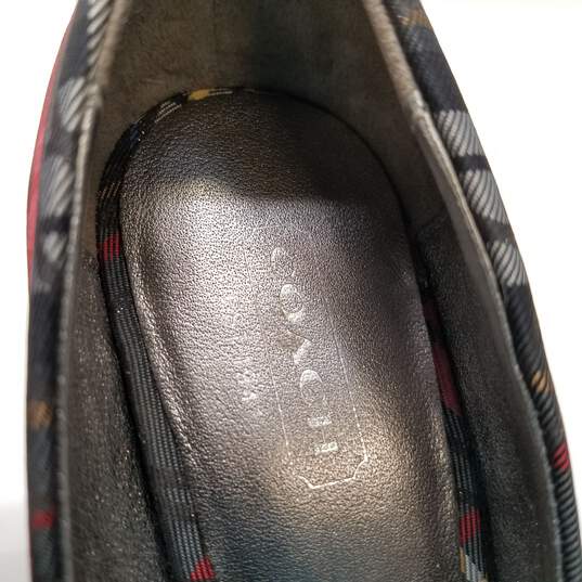 COACH Carli Plaid Signature Pump Clog Heels Shoes Size 5 B image number 7