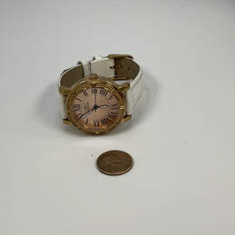 Designer Invicta 1493 Gold-Tone Leather Strap Round Dial Analog Wristwatch alternative image