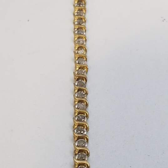 10K Gold Diamond Tennis Bracelet 5.6g image number 4