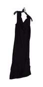 Womens Black Scoop Neck Wide Strap Sleeveless Tank Dress Size Medium image number 3