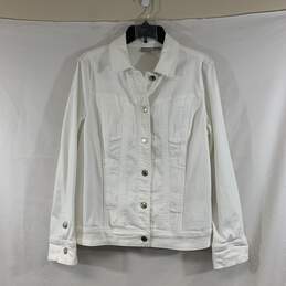 Women's White Chico's Denim Jacket, Sz. 1