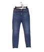Womens Blue Denim Belt Loops 5 Pocket Button Straight Leg Jeans Size Small image number 1