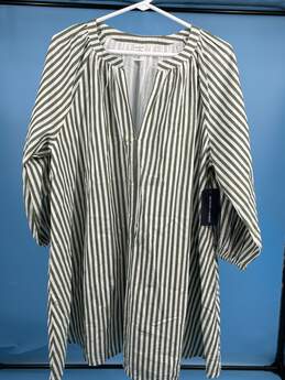 Melrose & Market Womens Green White Striped Mini Dress Size M T-0542973-H
