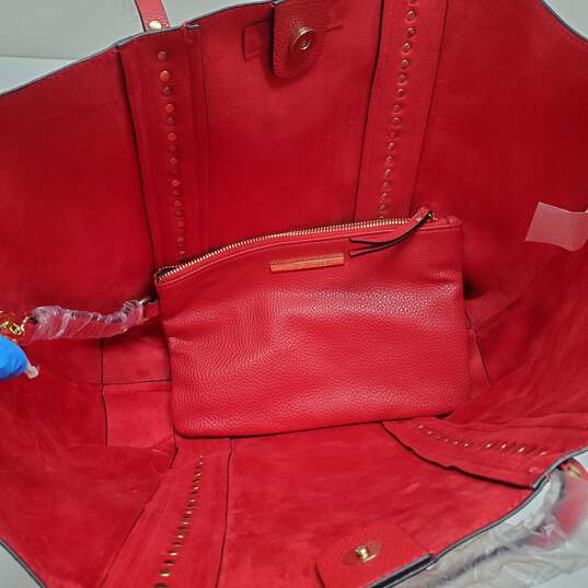 Steve Madden Red Leather Tote Bag image number 3