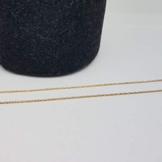 OR 14k Gold Disc Pendant Necklace 1.8g image number 2
