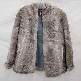 Paris Tower Rabbit Fur Coat Size 44