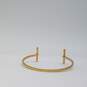 Michael Kors Gold Tone Crystal 5 1/2 Inch Cuff Bracelet 6.5g image number 6