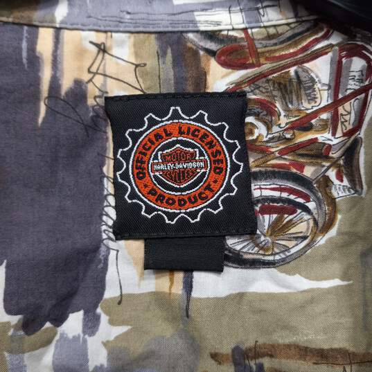 Harley-Davidson Men's Hawaiian Shirt Size XL image number 4