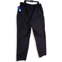 NWT Mens Black Elastic Waist Pockets Drawstring Scrub Pants Size 2XL Tall alternative image