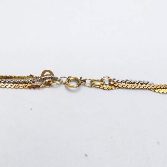 14K Two-Tone S Chain Layered Necklace 8.5g image number 6