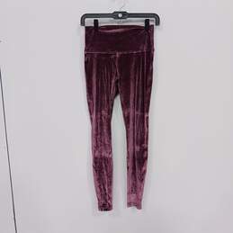 Lululemon Wunder Lounge Activewear Purple Velvet Leggings Size 6
