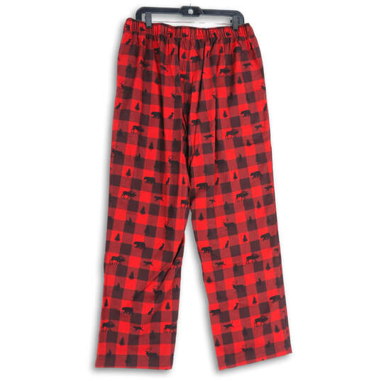 NWT Mens Red Elastic Waist Flat Front Slash Pocket Ankle Pants Size Large image number 2