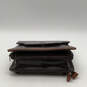 Womens Brown Leather Inner Pockets Snap Bag Charm Top Handle Briefcase Bag image number 4