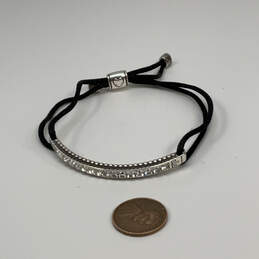 Designer Brighton Silver-Tone Crystal Stone Adjustable Cord Wrap Bracelet alternative image