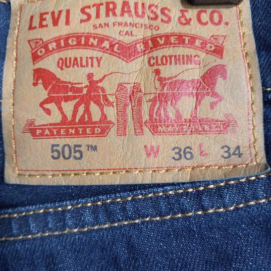 Levi's 505 Straight Jeans Men's Size 36x34 image number 3
