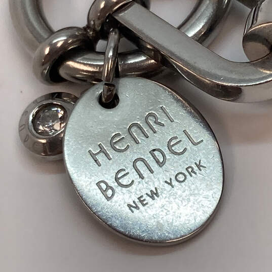 Designer Henri Bendel Silver-Tone Spring Ring Clasp Link Chain Bracelet image number 2