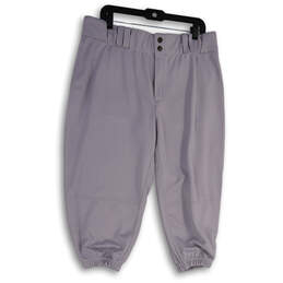 NWT Womens Gray Relaxed Flat Front Tapered Leg Knicker Softball Pants Sz XL