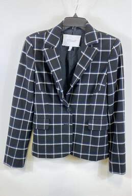 Derek Lam Womens Multicolor Plaid Long Sleeve Single Breasted Blazer Jacket Sz 6
