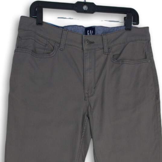 NWT Gap Mens Gray 5-Pocket Design Flat Front Ankle Pants Size 32x30 image number 3