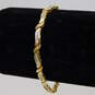 14K Yellow Gold 1.04 CTTW Baguette Diamond Tennis Bracelet 8.6g image number 2
