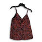 Womens Multicolor Animal Print Spaghetti Strap Pullover Tank Top Size XS image number 1