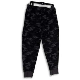 NWT Womens Black Camouflage Elastic Waist Tapered Leg Jogger Pants Size L alternative image