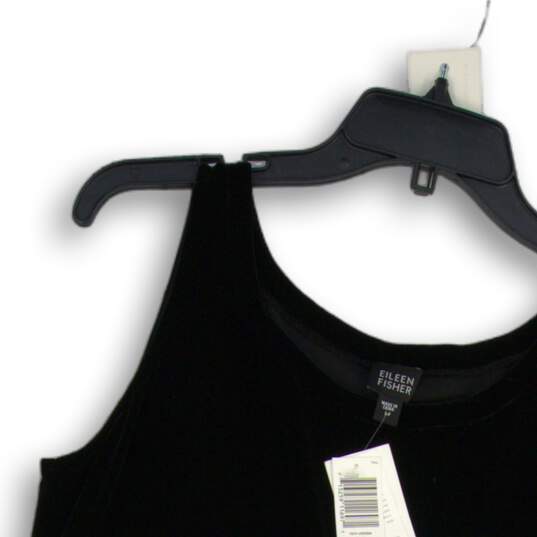 NWT Womens Black Sleeveless Round Neck Stretch Pullover Tank Top Size Medium image number 3